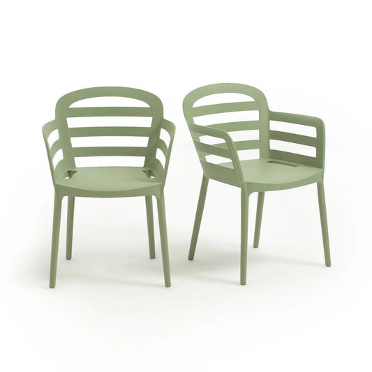 Set of 2 Boston Stackable Garden Armchairs