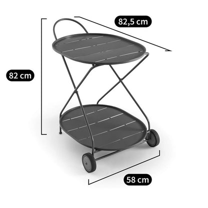 Berlivry Metal Garden Serving Trolley