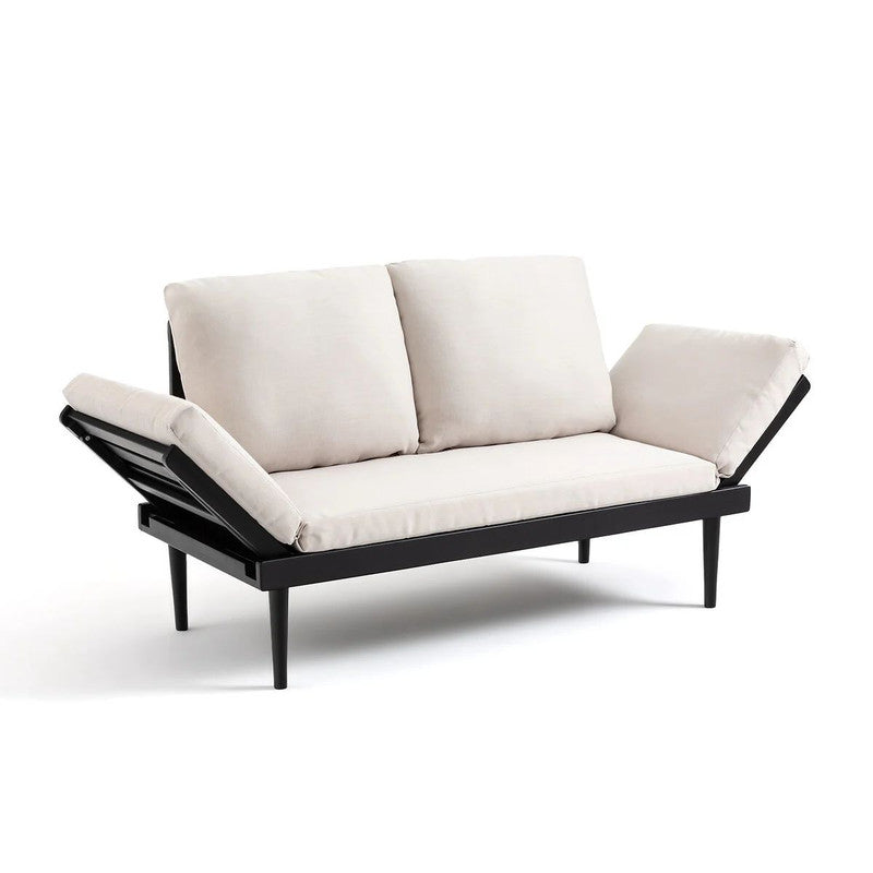 Genis White Garden Loveseat