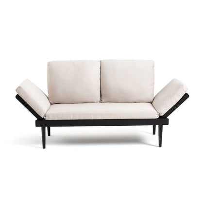 Genis White Garden Loveseat