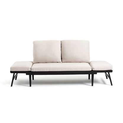 Genis White Garden Loveseat