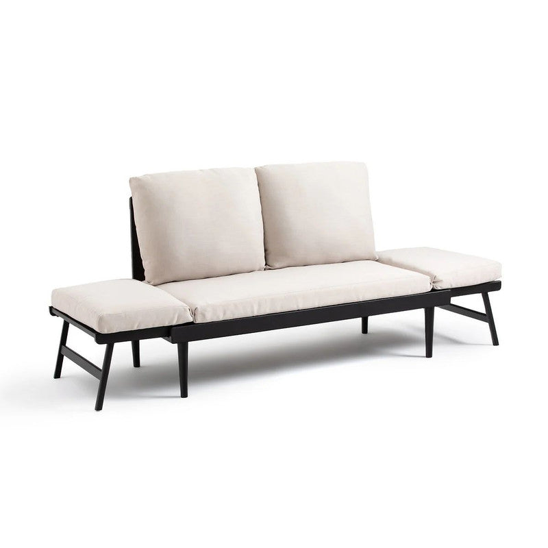 Genis White Garden Loveseat