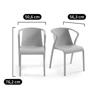 Winox Set of 2 Polypropylene Armchairs