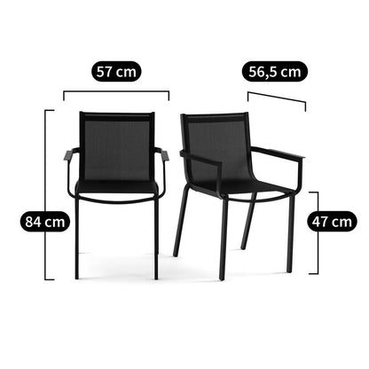 Asina Set of 2 Aluminium Chairs