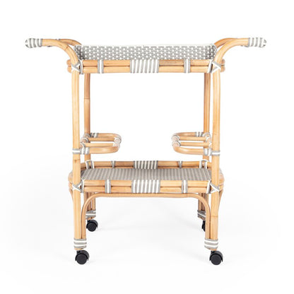 Wicker Bar Cart