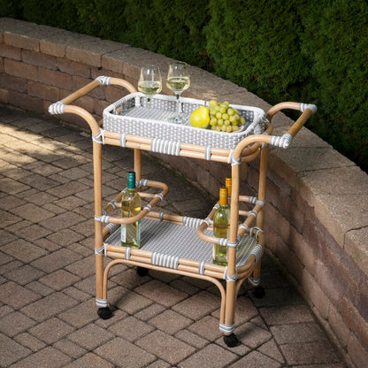 Wicker Bar Cart