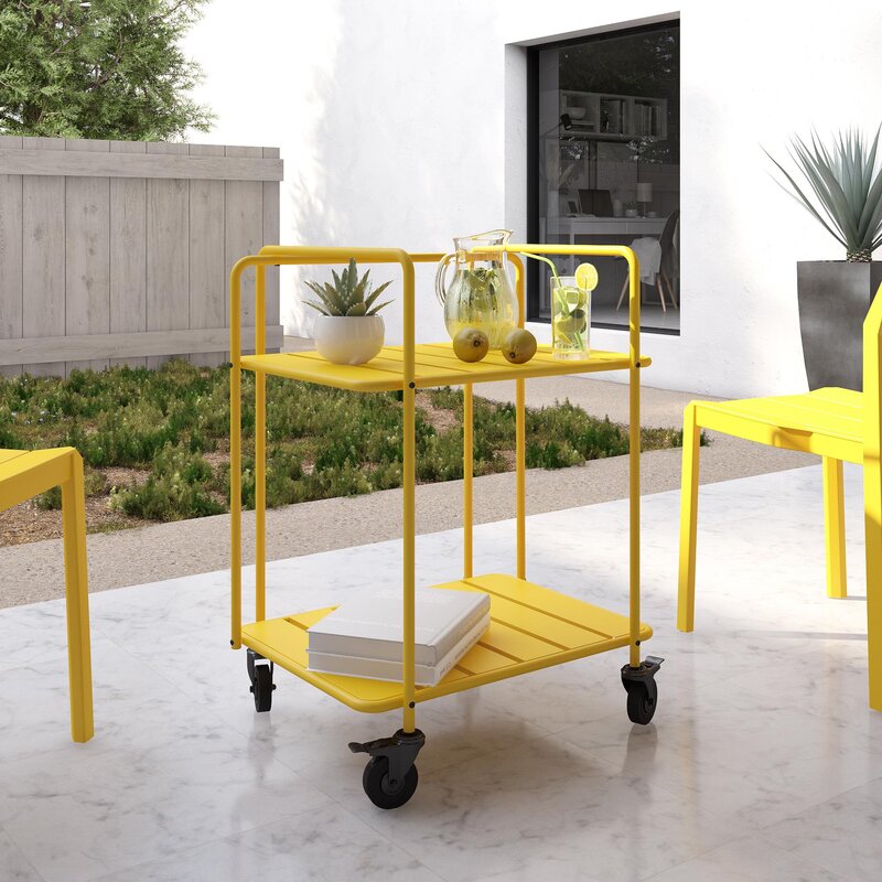 Metal Bar Serving Cart