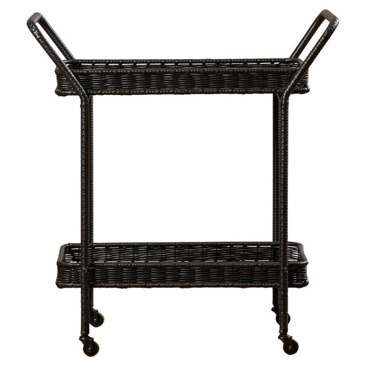 Wicker Bar Cart