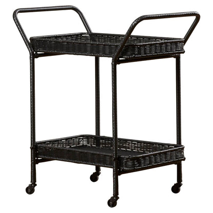 Wicker Bar Cart