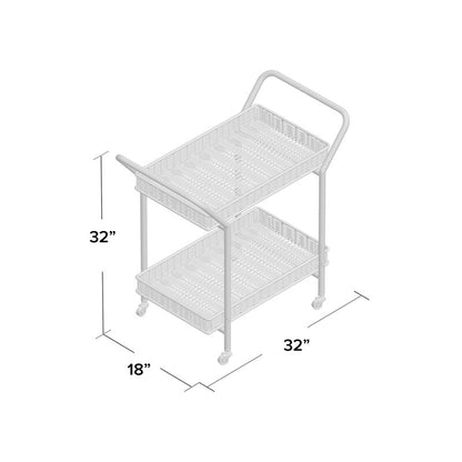 Wicker Bar Cart